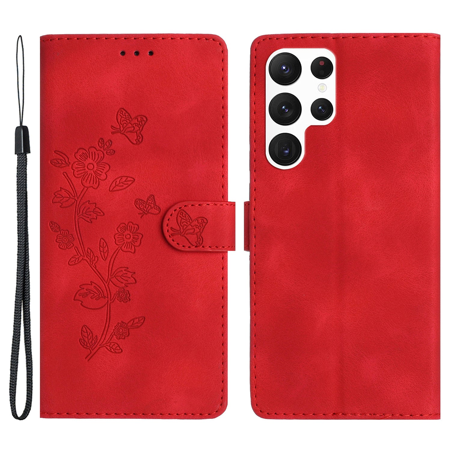 For Samsung Galaxy S22 Ultra 5G Leather Drop-proof Phone Case Flower Imprint Wallet Stand Cover For Samsung Galaxy S22 Ultra 5G Leather Drop-proof Phone Case Flower Imprint Wallet Stand Cover